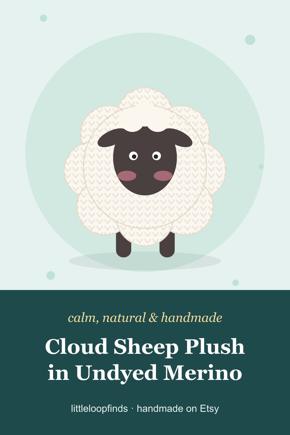 Pinterest pin: Cloud Sheep Plush