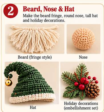 Gnome toilet paper holder, step 2: hat, nose, and beard