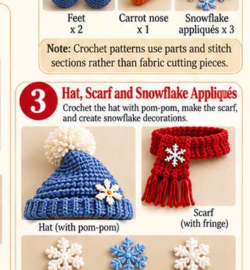 Snowman toilet paper holder, step 3: scarf, arms, mittens, and feet