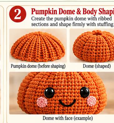 Pumpkin toilet paper holder, step 2: pumpkin dome, stem, and vines