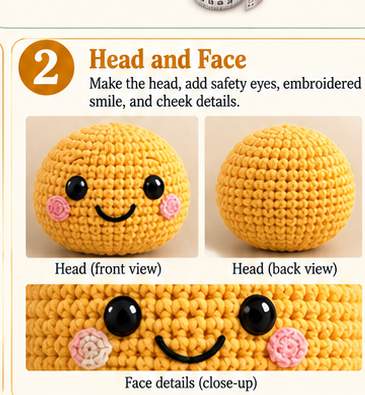 Bee toilet paper holder, step 2: head and antennae